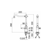 Смеситель для кухни NOBILI CH75113BR CHARLIE бронза 00000038379