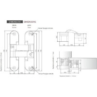 Скрытая петля для компланарных дверей MORELLI HH-18 SC, цвет - матовый хром 9011534