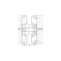 Скрытая петля MORELLI HH-16 SC, цвет - матовый хром 9010845