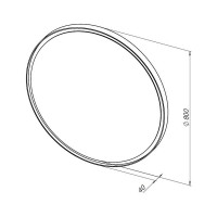 Зеркало ALLEN BRAU 1.21017.WT INFINITY D=800 белое 00274627