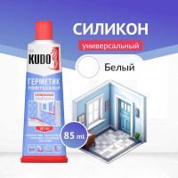 Универсальный силиконовый герметик KUDO белый, тюбик 85 мл KSТ-101