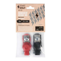 Клеммы АКБ StartVOLT в комплекте латунь в пластиковом изоляторе, болт и гайка SBT 022