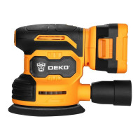 Эксцентриковая аккумуляторная шлифмашина DEKO DKCG20-125, 20В, 1х2.0 Ач 063-4022
