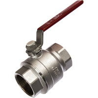 Шаровый кран Gekon хромированный с резьбой 1 1/2", ручка-рычаг GK 550 112