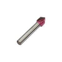 Фреза пазовая V-образная 90 градусов (9.53x9.53x43 мм; хв-к 6 мм) PROCUT 200611P