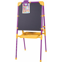 Растущий мольберт для мела/магнитно-маркерный BRAUBERG NIKA KIDS, сиреневый 53x46 см 238050