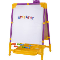Растущий мольберт для мела/магнитно-маркерный BRAUBERG NIKA KIDS, сиреневый 53x46 см 238050