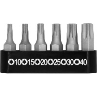 Набор бит с магнитным держателем (6 шт; T10-40) GRAFF 4605