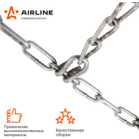 Цепи противоскольжения Airline лесенка, толщина звеньев, 4 мм, к-т 2 шт. ADCW001