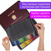 Художественные цветные карандаши BRAUBERG ART PREMIERE набор 48 цветов, 4 мм, металлический кейс 181694