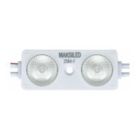 Светодиодный модуль MAKSILED 0.96Вт, 12В, IP67, SMD2835 2LED, 30лм, желтый, 20 шт./упаковка ML-M2SM-L-2835-Y
