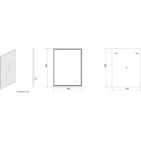 Зеркало с подсветкой и подогревом Art&Max Firenze 600x800 AM-Fir-600-800-DS-F-H