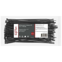 Хомут стяжка нейлоновая SUPRLAN 2,5х150мм черная UV /100pcs/ 06-1010