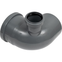 Канализационный отвод КОНТУР РР D110x90 с левым выходом D50 СТАНДАРТ 072404110100