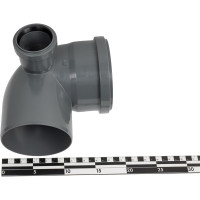 Канализационный отвод КОНТУР РР D110x90 с левым выходом D50 СТАНДАРТ 072404110100