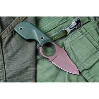 Туристический нож Kizlyar Supreme Amigo X сталь D2 Grey, Titanium, рукоять из зеленого G10 4650065056113
