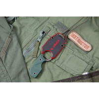 Туристический нож Kizlyar Supreme Amigo X сталь D2 Grey, Titanium, рукоять из зеленого G10 4650065056113