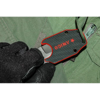 Туристический нож Kizlyar Supreme Amigo X сталь D2 Grey, Titanium, рукоять из зеленого G10 4650065056113