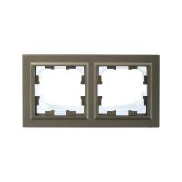2-местная рамка IEK Brite ip44 ру-2-брш-44 шампань BR-M22-44-K37