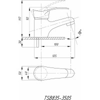 Смеситель для умывальника Tsarsberg тип ГОСТ См-УмОЦБА TSB-835-3505