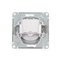 Механизм розетки 1-м Systeme Electric (Schneider Electric) ATLAS DESIGN, без заземления, защитные шторки, 16 А, шампань, арт. ATN000549