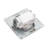 Механизм розетки 1-м Systeme Electric (Schneider Electric) ATLAS DESIGN, без заземления, защитные шторки, 16 А, шампань, арт. ATN000549