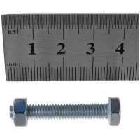 Болт с ш/г полная резьба DIN 933 Качественный КРЕПЕЖ набор 6х35 65 шт 0301013 КЧ