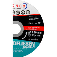 Диск алмазный по плитке F3 Perfect GRF (250x2.4x25.4 мм) DRONCO 4253515100