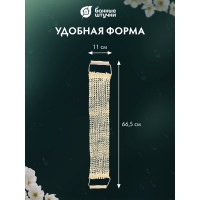 Мочалка из сизаля Банные Штучки лента с деревянными ручками, 56.5x11 см, 66.5x11 см с ручками 40057