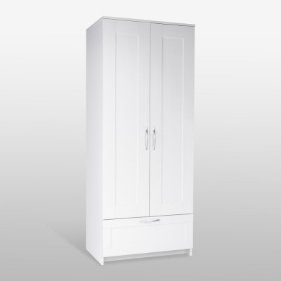 Шкаф Гуд ЛАКК СИРИУС 2 двери и 1 ящик, 78x50x190 см, белый 2.02.01.020.1