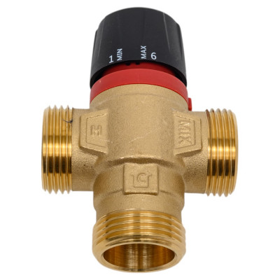 Термостатический смесительный клапан для систем отопления и гвс ROMMER 1" нр 20-43с kv 1,6 (боковое смешивание) RG0092NU9FV194