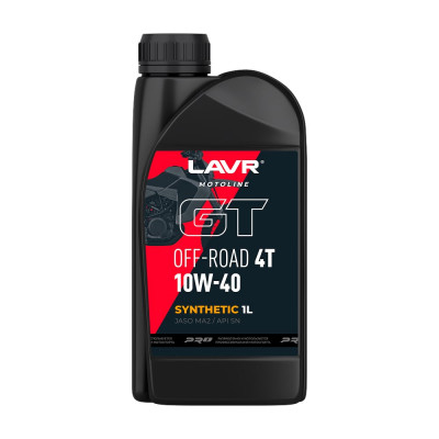 Моторное масло для мотоциклов GT OFF ROAD 4T 10W-40, 1 л LAVR Ln7723