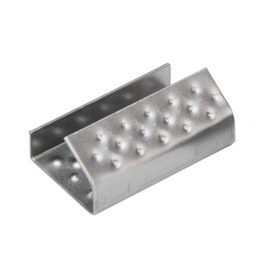 Скрепа для пп ленты Волга Полимер 19 мм, оцинкованная, 1000 шт. PP-ZN-19