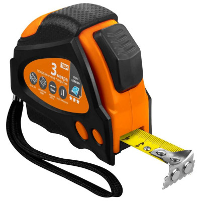 Рулетка TDM ELECTRIC Алмаз 3 м, 16 мм, тройная фиксация, автостоп SQ1018-0109