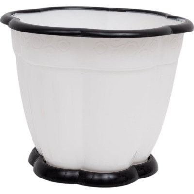 Цветочный горшок ЗПИ Альтернатива Восторг 1.5 л, белый М1234