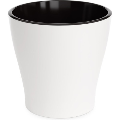 Цветочный горшок ЗПИ Альтернатива Лея 3.6 л, двойной, белый М7929
