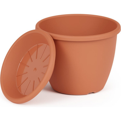 Цветочный горшок ЗПИ Альтернатива Афина 0.5 л, коричневый М6487