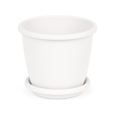 Цветочный горшок ЗПИ Альтернатива Афина 1,1 л, белый М6478