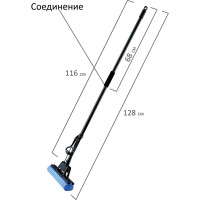 Швабра LAIMA самоотжимная, роликовый отжим, насадка PVA 26 см, черенок 110 см 601466