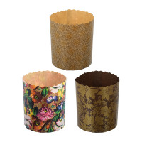 Набор бумажных форм для выпечки куличей MARMITON Пасхальный, 0,3 л d 70х85 мм, 3 штуки дизайн в ассортименте 11367