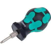 Короткая отвёртка для карбюраторов, шлицевая WERA 335 Stubby SL 3,5x0,6x24,5 мм WE-008840