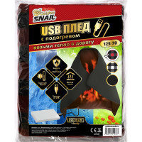 Плед с подогревом Golden Snail 125х70 см, USB, клетка черно-красный GS9055