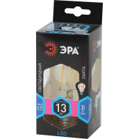 Филаментная лампа ЭРА FLED A6013W840E27 груша, 13Вт, нейтральная, Е27 Б0035028