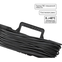 Силовой народный удлинитель-шнур на рамке TDM ELECTRIC, ПВС, 1300Вт, без заземления, 50м, штепсельное гнездо SQ1307-0305