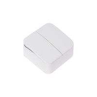 2-клавишный выключатель Systeme Electric BLANCA, О/У, 10А, 250B, белый BLNVA105001