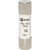 Цилиндрическая плавкая вставка EKF ПВЦ, 1А 20 шт PROxima pvc-10x38-1