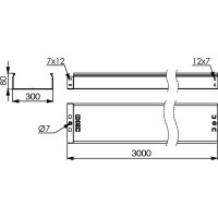Лоток, 300х80х3000 DKC 35065