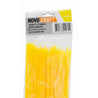 Нейлоновая хомут-стяжка Novocraft 4x300 мм, желтая, уп. 100 шт. HCC14300Y100