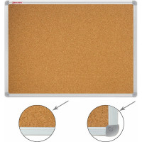 Пробковая доска для объявлений BRAUBERG 100x150 см, алюминиевая рамка 238181
