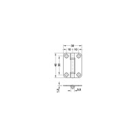 Петля Hafele карточная 30x40мм упаковка 10 штук 354.14.709